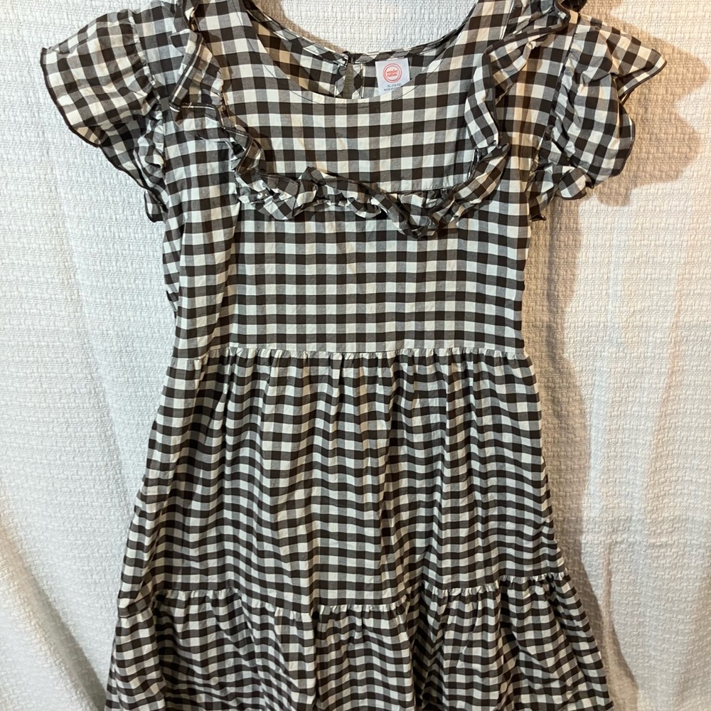 Wonder Nation Brown and White Plaid dress